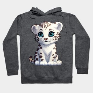 Snow Leopard Cute Cub Hoodie